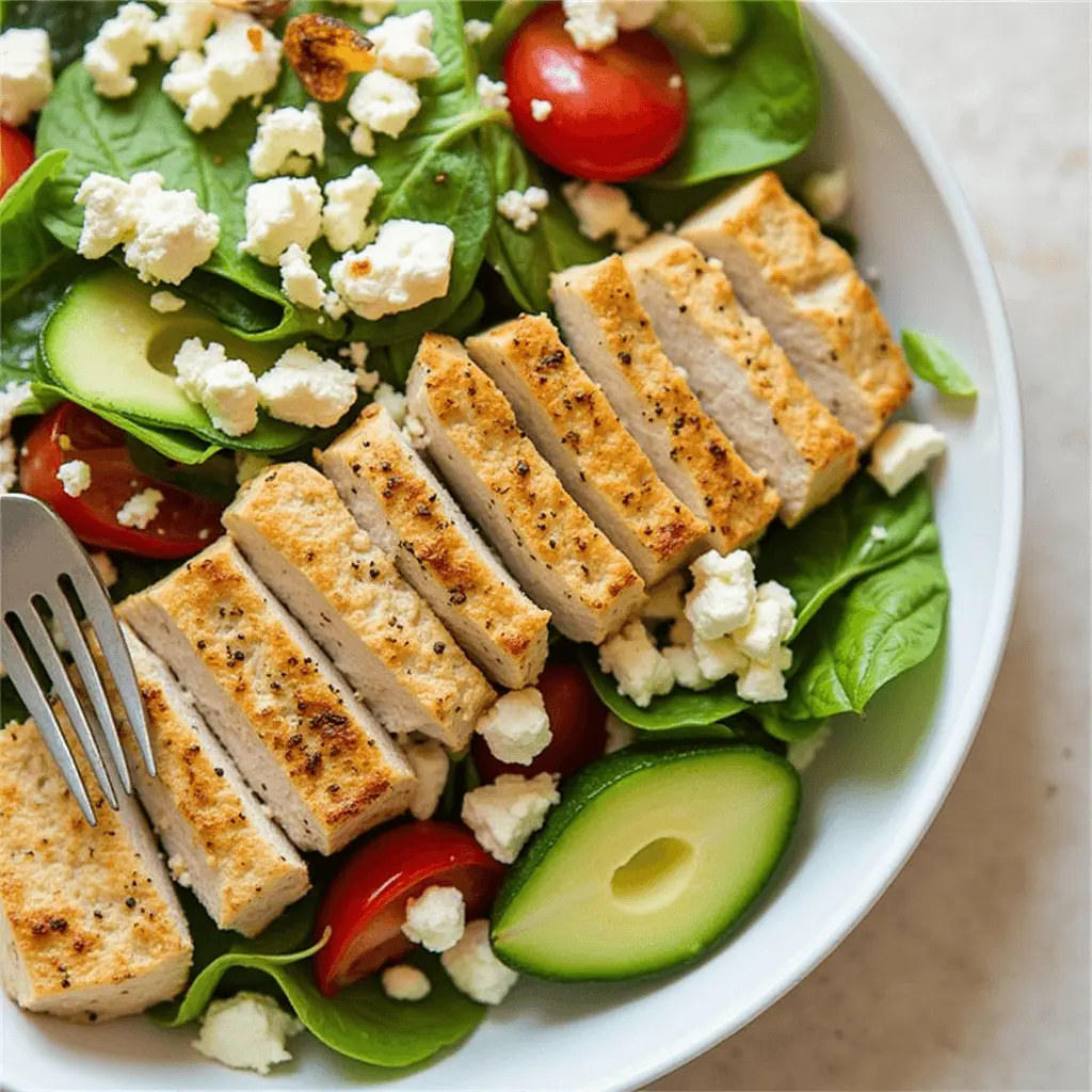 How to Make Easy Cottage Cheese Recipes for Busy Lifestyles Cottage cheese salad with grilled chicken and fresh veggies