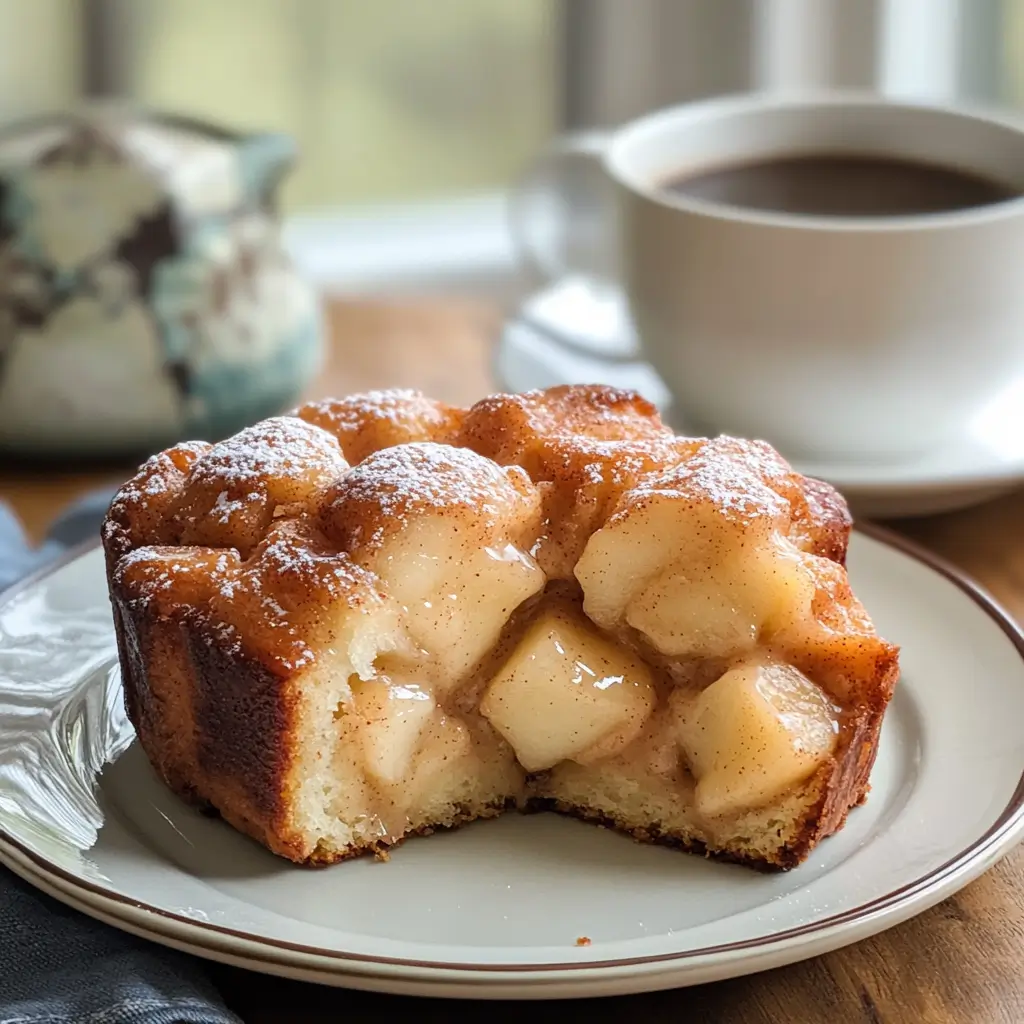 How To Make Apple Cinnamon Monkey Bread That Everyone Will Love A slice of apple cinnamon monkey bread served with a cup of coffee, placed on a table.