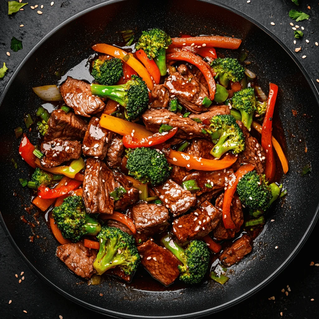 How To Make The Best Leftover Pot Roast Recipes (Easy & Quick) A stir-fry dish featuring leftover pot roast and mixed vegetables in a vibrant skillet